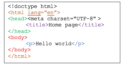 html for index file